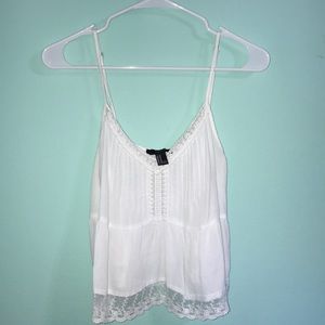 White W/ Lace Blouse